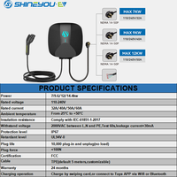 Vente en gros uniquement : Station de recharge pour véhicules électriques Lectron 7/9,6/12 kW, Plug and Play, Type 1 (SAE J1772), installation pour Tesla sur prises domestiques