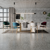 Chaises de salle à manger et de restaurant confortables à dossier haut pour coiffeuse de salon de café avec siège de cadre