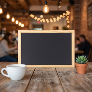 Petit tableau noir rustique en bois pour menu de café et maison - Product Image 2