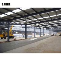 Kit de Matériaux Métalliques Légers pour Revêtement, Bâtiment Préfabriqué de Taille Moyenne en Structure Acier Légère pour Entrepôt d'Usine