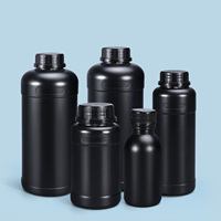Bouteille en plastique HDPE noire pour réactifs de laboratoire, conteneur de stockage vide pour l'emballage d'engrais liquides, vente en gros