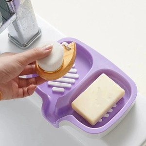 Boîte à savon multifonctionnelle portable antidérapante avec brosse à rouleaux, outil créatif de rangement pour savon - Product Image 4