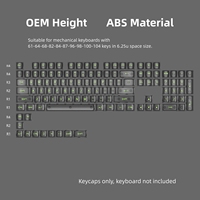 OEM Height 115 Keys High Translucent Keycaps for Mechanical Keyboards PC Material Keycaps
