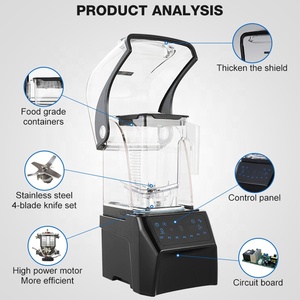 Nhà máy trực tiếp NSF tốc độ cao Smoothie juicers Maker <span class=keywords><strong>1</strong></span>.5L 2L 2200W cách âm thương mại máy xay sinh tố với bao gồm - Product Image 2