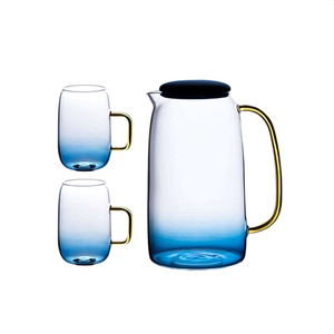 Fornecedor chinês Bowl Set Atacado Vidro Colorido Mason <span class=keywords><strong>Jar</strong></span> Jarro Com Bicar Despeje - Product Image 3