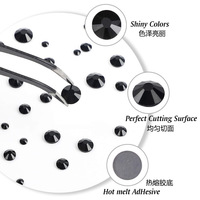Autocollant en cristal pour nail art, diamant créatif en verre thermocollant pour la décoration de vêtements, chaussures, chapeaux, etc.