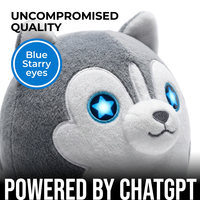 Peluche électrique intelligente ChatGPT AI Husky Cuteyeah, en forme d'étoile, avec LED lumineuse, personnalisable, rembourrée en coton PP, unisexe, en polyester