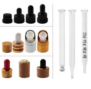 Bouteilles d'huile de croissance des cheveux épaule plate 50ml verre Push Press flacon compte-gouttes capuchon en or rose avec <span class=keywords><strong>bouton</strong></span> poussoir - Product Image 6