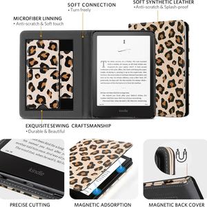 Étui en cuir PU personnalisé avec fonction veille/réveil automatique, fente pour cartes et dragonne, pour Kindle Paperwhite – Housse de tablette durable - Product Image 2