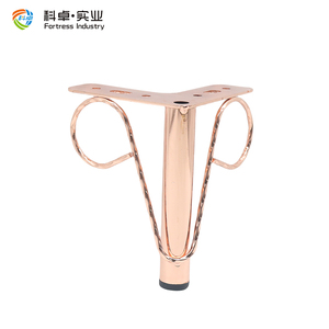 All'ingrosso metallo moda oro rosa gamba dei capelli della sabbia Hardware moderno piede d'oro pesante gambe da tavolo ad angolo divano gambe - Product Image 4
