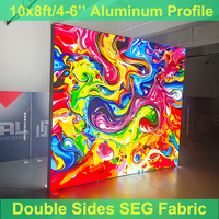 Sans outil 10x10 aluminium SEG LED rétro-éclairé support suspendu affichage mode salon stand