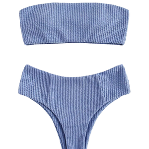 Ensemble bikini deux pièces sexy pour femmes 2024, en tissu Spandex/Nylon, service OEM, maillot de bain d'été pour la plage - Product Image 1