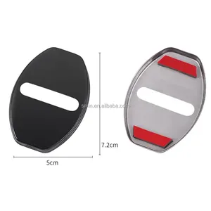 4 pièces de couvre-serrures de <span class=keywords><strong>porte</strong></span> de <span class=keywords><strong>voiture</strong></span> en acier inoxydable, accessoires intérieurs pour Audi A3 A4 A5 A6 A7 A8 Q3 Q4 Q5 Q6 Q7 B8 B6 C6 8p B7 - Product Image 3