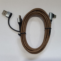 Nylon tressé de qualité supérieure 3 en 1 câble de charge rapide de type c USB A / USB C vers chargeur rapide de type C