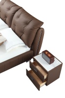 Lit en cuir capitonné de style moderne et luxueux sur mesure avec un cadre en bois massif de 1,5, 1,8 ou 2 mètres, ensemble de chambre à coucher haut de gamme