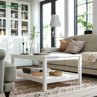 Table basse double couche minimaliste de style nordique pour petits appartements, mobilier moderne pour salon