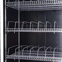 Réfrigérateur commercial Bindose de couleur noire avec portes en verre yaourt à refroidissement par air pour refroidisseur d'affichage de liqueur de bière Red Bull en vrac