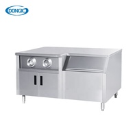 Assiettes à dîner en acier inoxydable pour hôtel commercial Armoire de rangement pour îlot central avec station de boisson froide