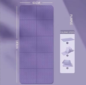 Tapis <span class=keywords><strong>de</strong></span> <span class=keywords><strong>yoga</strong></span> en TPE pliables personnalisés avec logo, épais, <span class=keywords><strong>de</strong></span> haute qualité, 8 mm, écologiques, antidérapants, universels, personnalisables - Product Image 4