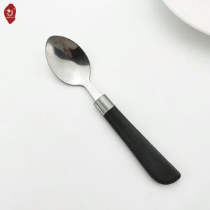 Classic Reusable Stainless Steel Cutlery Black <b>Plastic</b> Handle Stainless Steel Cutlery <b>Set</b> - Product Image 6
