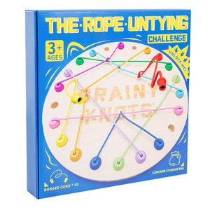 Jeu de société en bois pour enfants jouet dénouer la corde grande bataille Puzzle amusant exercice de pensée <span class=keywords><strong>logique</strong></span> avec Interaction parent-enfant - Product Image 6