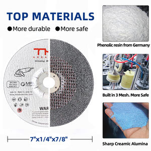 Muela abrasiva de centro deprimido de 230mm Tipo 27 Amoladoras angulares de cubo roscado de cambio rápido Premium-9 'X .25' X 5/8-11 Rosca - Product Image 4