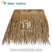 Paume artificielle d'extérieur Viva Palm Chaume synthétique en plastique Toit de chaume Gazebo Paysage Maison de paille de chaume