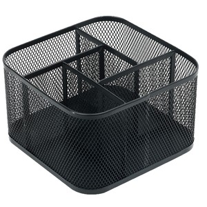 Organisateur de bureau rotatif carré en métal élégant support de stylo rotatif élégant pour porte-stylo de bureau à domicile pour crayons pinceaux de maquillage - Product Image 3