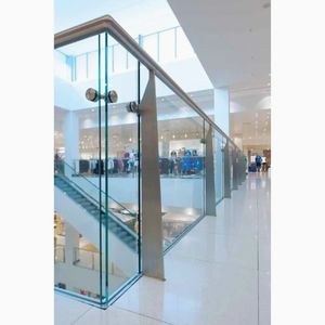 ガラス階段手すりキット組み立て強化ガラスパネルブラシ付き小型アパート改修 - Product Image 4