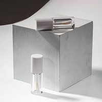 Tube abs brillant à lèvres en plastique blanc, 1 pièce, grande tête de brosse, tube liquide, blush, emballage de gommage, contenant cosmétique