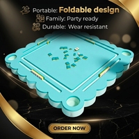 Table de Mahjong flottante américaine en EVA pour piscines, pliable, imprimée, étanche, exclusivement pour le commerce électronique transfrontalier