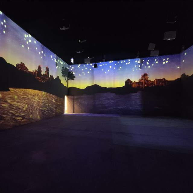360 Degree Immersive 3D Holographic Interactive Projection Durable Metal Floor Wall Projector for Full Space Advertising