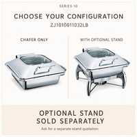 Volledig formaat inductie mechanische scharnier commerciële foodservice apparatuur buffet voedselwarmer roestvrijstalen chafing dish