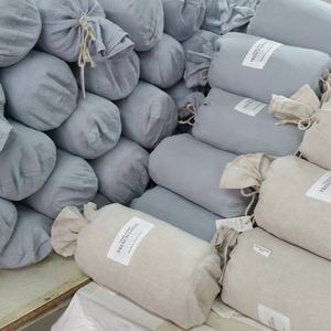 Vente en gros de lin pur de luxe flocons d'avoine housse de <span class=keywords><strong>couette</strong></span> ensemble de draps en lin <span class=keywords><strong>linge</strong></span> de lit - Product Image 3