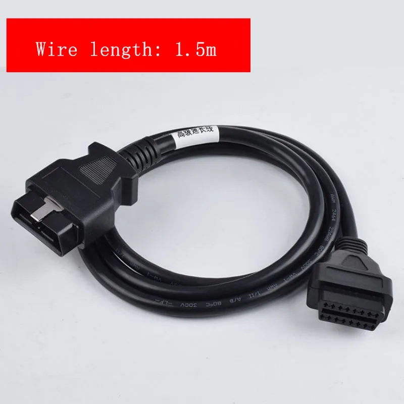 Motor vehicle tester OBD2 revolving bus connecting wire 16 pin motor vehicle testing station adapter plug OBD extension wire