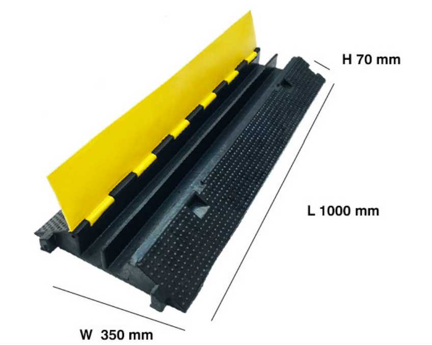 2XC08 резиновые 2 канала пандус протектора кабеля