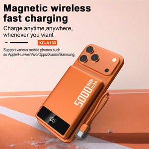 Casun 3-EN-1 Ultra Fin 5000mAh Affichage Numérique Câble de Charge Magnétique Batterie Externe Sans Fil - Product Image 3
