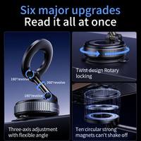 Support de téléphone magnétique pliable universel pour voiture, rotation à 360°, aimant puissant, support de tableau de bord réglable pour téléphone portable