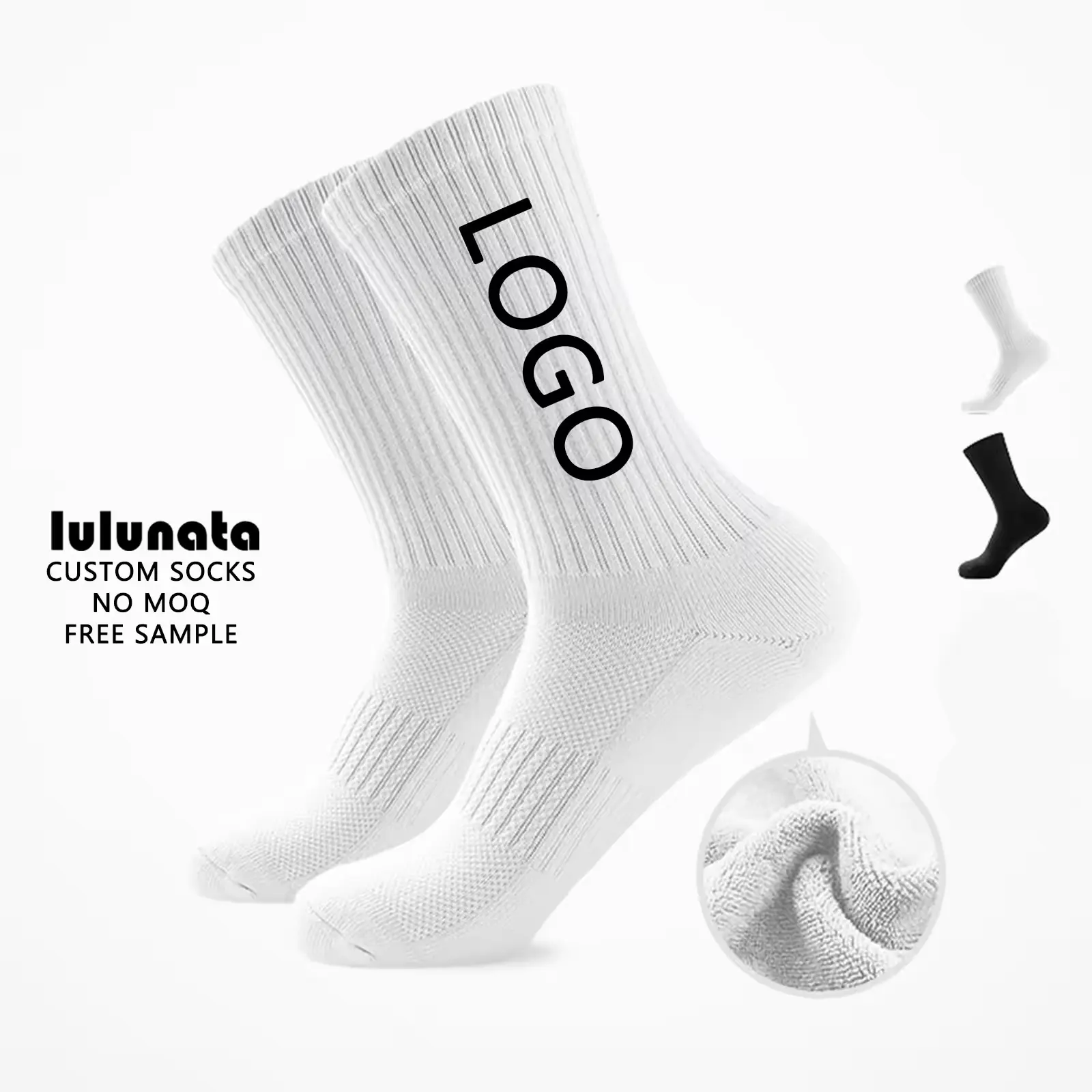 Logo su misura di bambù oem unisex equipaggio caviglia all'ingrosso designer ciclismo compressione cotone sport grip custom calzini in bianco da uomo
