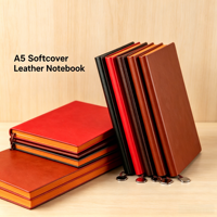 Carnet en cuir PU multi-tailles A5 A6 B5, couverture souple, reliure cousue, 100 feuilles de papier Daolin, agenda professionnel