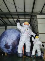 Structures gonflables publicitaires personnalisées : Modèle géant d'astronaute en Oxford, 8-10 pieds, durable, imprimé UV, gonflable avec pompe électrique et éclairage