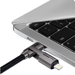 Câble de données tressé 4-en-1 à charge rapide 100W PD 5A avec conducteur en cuivre pur USB-A et Type-C mâle vers Type-C <span class=keywords><strong>Chargeur</strong></span> universel - Product Image 3