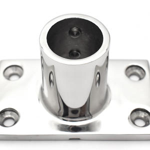 Sıcak satış döküm paslanmaz çelik payanda tabanı deniz korkuluk için 90 derece dikdörtgen taban - Product Image 5