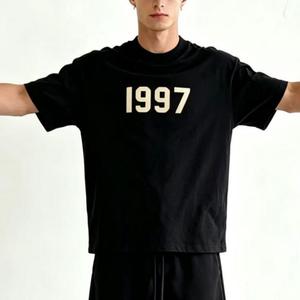 Camiseta Ringer de Manga Corta Transpirable para Hombre <span class=keywords><strong>Fear</strong></span> 1997, Oversize, Lisa, 100% Algodón Ecológico, Holgada, Tallas Grandes, Personalizada - Product Image 3