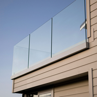 Système de garde-corps en verre sans cadre Tanlong Contemporary U Channel pour balustrades carrées