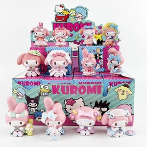 หุ่นตัวการ์ตูนอะนิเมะขนาดเล็กกล่องปริศนา Sanrios กล่องปริศนาของเล่นตุ๊กตาเมโลดี้สำหรับงานปาร์ตี้ Kuromi - Product Image 1
