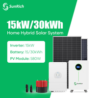 Système d'énergie solaire hybride complet Deye 5kw 8kw 10kw 20kw 30kw Kit avec ensemble de stockage pour la maison