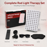 Panel Terapi Cahaya Merah RedThera 60 LED Dual-Chip, Panel Terapi Cahaya Inframerah 300W dengan Remote Control