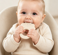 Anneau de dentition personnalisé en silicone en forme de lune, anneau de dentition souple de qualité alimentaire, jouet à mâcher ergonomique sans BPA pour soulager les bébés en période de dentition