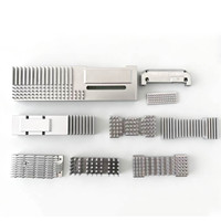 Radiateur en aluminium extrudé à ailettes courtes et carrées, à arrangement uniforme, pour alimentation LED